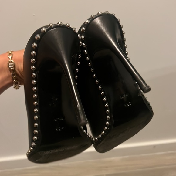 Alexander Wang studded black leather mule heels - Picture 5 of 6